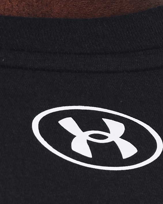 남성 UA 스포츠스타일 로고 티셔츠 in Black image number 3