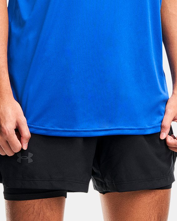 Men's UA Training Short Sleeve Shirt in Blue image number 2
