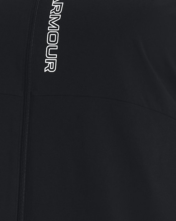 Women's UA Woven Full-Zip Jacket, Black, pdpMainDesktop image number 0