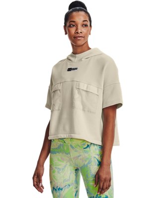 Damen UA Mix Media Kurzarm-Hoodie