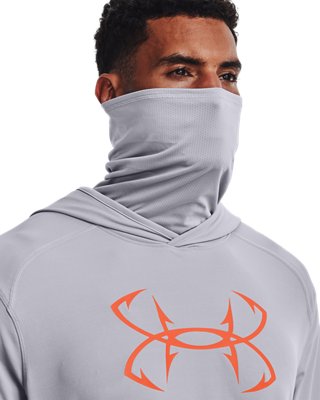 Men's UA Iso-Chill Hook Gaiter Hoodie, Gray, pdpMainDesktop image number 3
