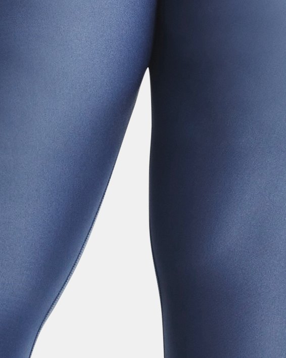 Under Armour Gray & Blue Heat Gear Compression Ankle Leggings - Size Medium