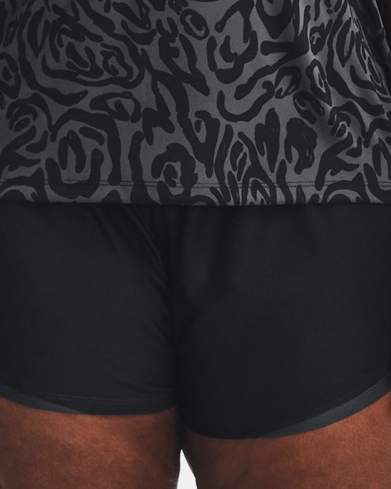 Under Armour Play Up 2.0 2 in 1 shorts in black