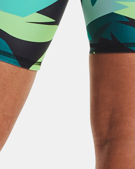 Shorts HeatGear® Bike para Mujer, Green, pdpMainDesktop image number 1