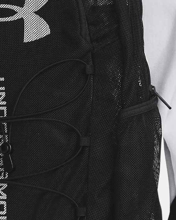 UA Hustle Mesh Backpack in Black image number 5