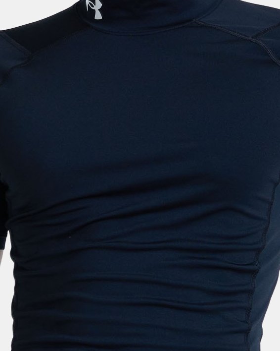 Men's HeatGear® Compression Mock Short Sleeve in Black image number 0