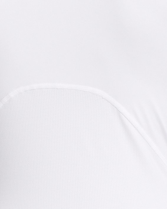 Men's HeatGear® Compression Mock Short Sleeve, White, pdpMainDesktop image number 1