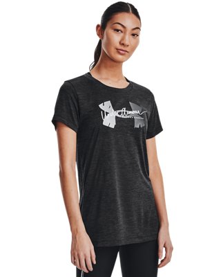 Under Armour Tech Twist Script Logo Tee — 001-BLK