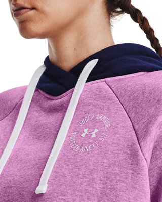 UA Rival Fleece Colorblock, Purple, pdpMainDesktop image number 3