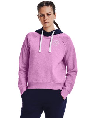UA Rival Fleece Colorblock, Purple, pdpMainDesktop image number 0