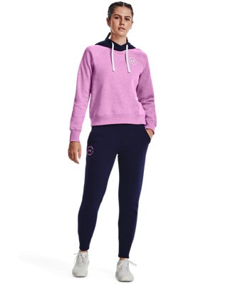 UA Rival Fleece Colorblock, Purple, pdpMainDesktop image number 2