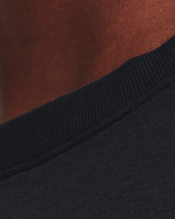 Damen UA Essential Fleece Oberteil mit Rundhalsausschnitt, Black, pdpMainDesktop image number 3