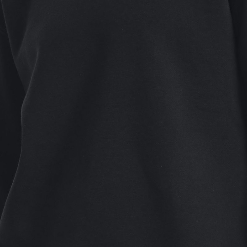 Damen Under Armour Essential Fleece Oberteil mit Rundhalsausschnitt Schwarz / Weiß