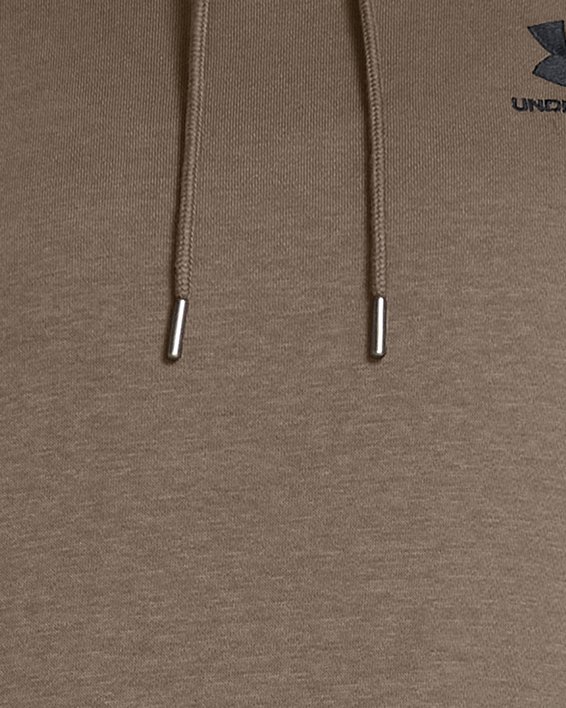 Damska bluza z kapturem UA Essential Fleece, Brown, pdpMainDesktop image number 0