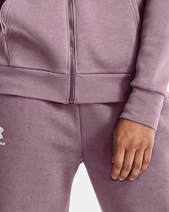 Jogger de tejido Fleece UA Essential para mujer, Purple, pdpMainDesktop image number 2