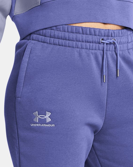 Damen UA Essential Fleece Jogginghose, Purple, pdpMainDesktop image number 2