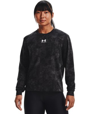 Sudadera UA Rival Terry Printed para mujer, Black, pdpMainDesktop image number 0