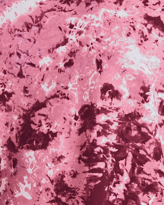 Haut à col ras du cou imprimé UA Rival Terry pour femmes, Pink, pdpMainDesktop image number 0