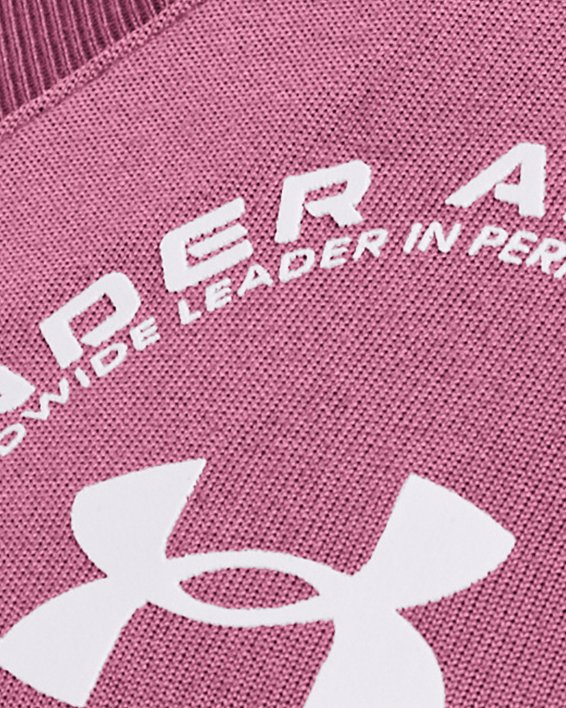 Women's UA Tech™ Crest Short Sleeve, Pink, pdpMainDesktop image number 3
