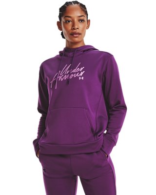 Sudadera con Capucha Armour Fleece&reg; Script para Mujer, Purple, pdpMainDesktop image number 0
