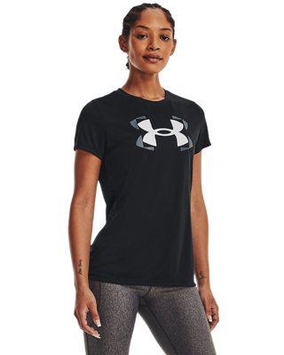 여성 UA 벨로시티 할로 빅 로고 반팔