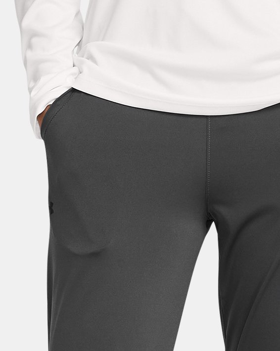 Under Armour Women's HeatGear Pants Tapered Leg Athletic Pants - Gray, Xs
