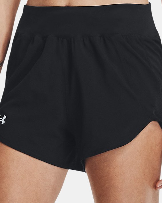 Shorts con cintura alta UA Fly-By Elite para mujer, Black, pdpMainDesktop image number 2
