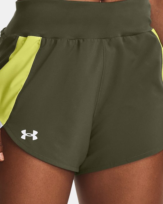 Shorts con cintura alta UA Fly-By Elite para mujer, Green, pdpMainDesktop image number 2