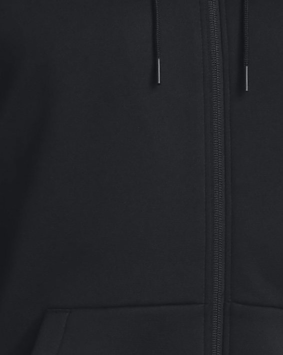 Herenhoodie Armour Fleece® met volledige rits, Black, pdpMainDesktop image number 1