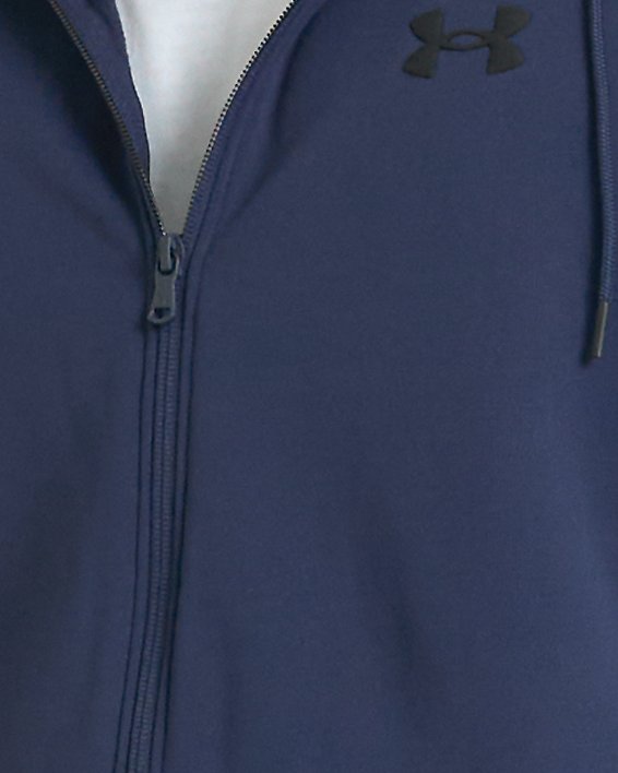 เสื้อฮู้ดซิปเต็มตัว Armour Fleece® สำหรับผู้ชาย in Blue image number 2