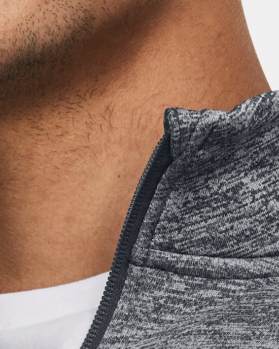 Men's Armour Fleece® Twist ¼ Zip in Gray image number 3