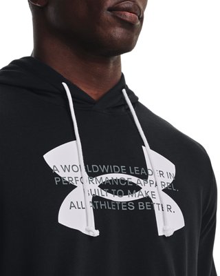 Sudadera con capucha UA Rival Terry Logo para hombre, Black, pdpMainDesktop image number 3