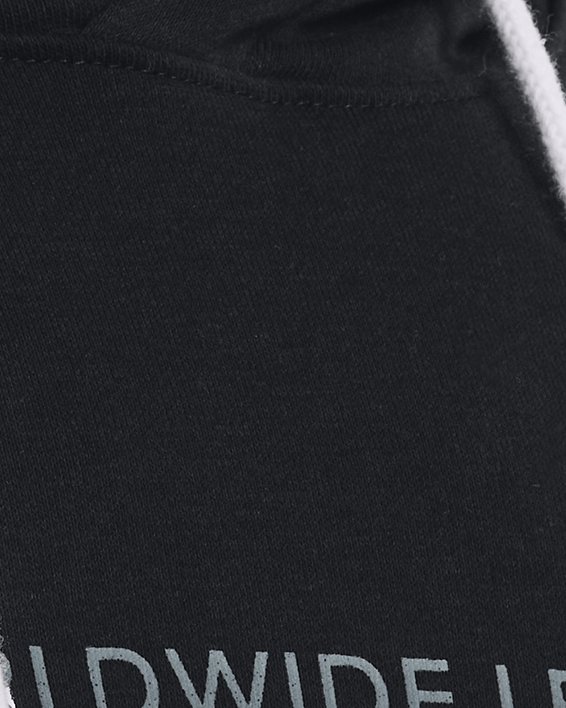 Sudadera con capucha UA Rival Terry Logo para hombre, Black, pdpMainDesktop image number 3