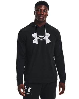 Sudadera con capucha UA Rival Terry Logo para hombre, Black, pdpMainDesktop image number 0