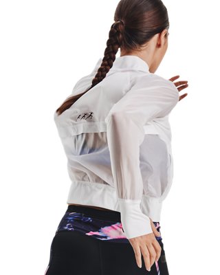 Chamarra UA Run Anywhere Storm para mujer, White, pdpMainDesktop image number 1