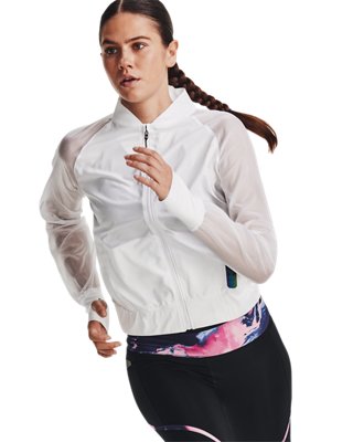 Chamarra UA Run Anywhere Storm para mujer, White, pdpMainDesktop image number 0