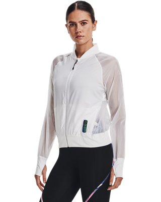 Chamarra UA Run Anywhere Storm para mujer, White, pdpMainDesktop image number 4