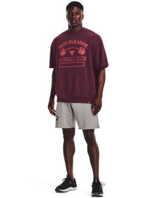 Playera con cuello redondo Project Rock Iron Paradise Heavyweight Terry para hombre, Red, pdpMainDesktop image number 2