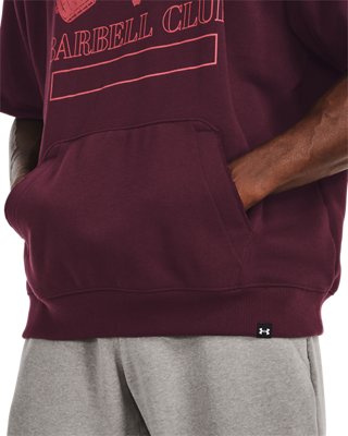 Playera con cuello redondo Project Rock Iron Paradise Heavyweight Terry para hombre, Red, pdpMainDesktop image number 6