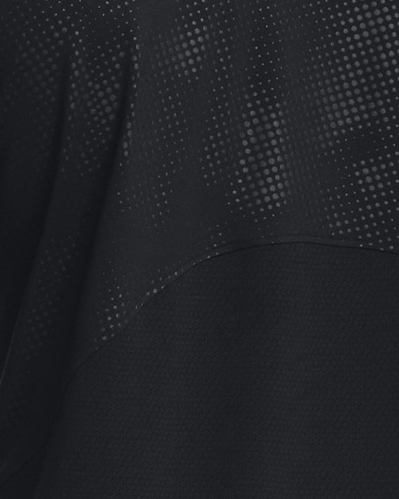 Men's UA RUSH™ Emboss Short Sleeve in Black image number 1