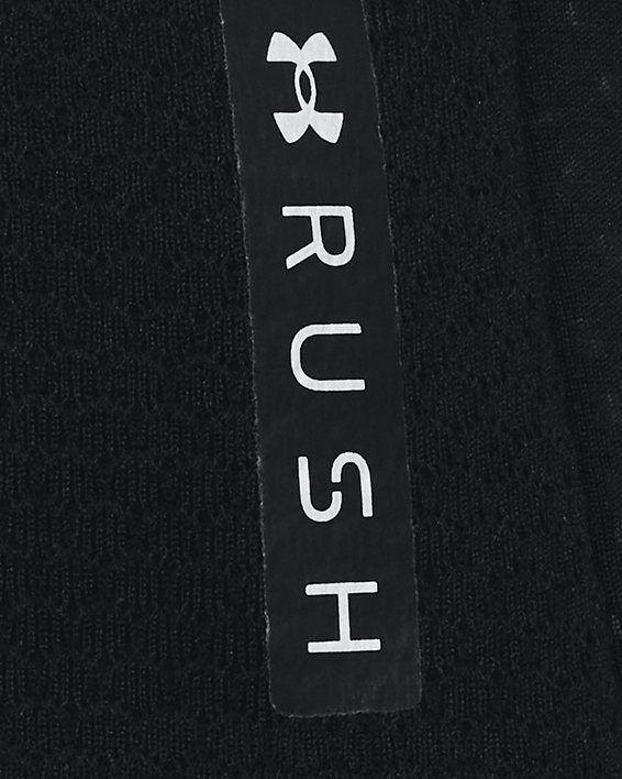 Men's UA RUSH™ Emboss Short Sleeve in Black image number 3