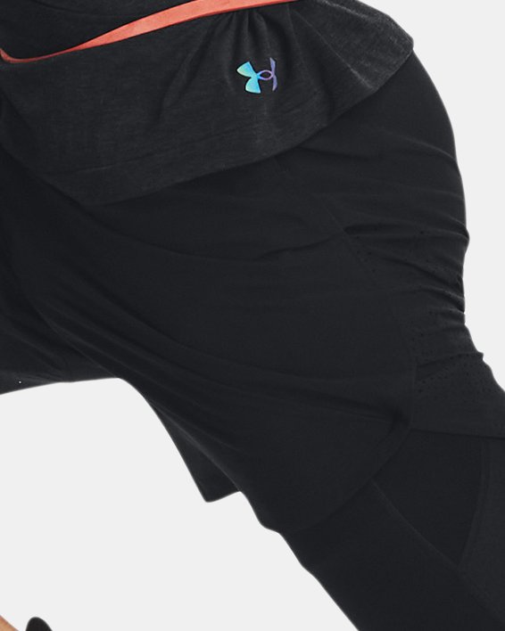 Men's UA RUSH™ Seamless Short Sleeve in Black image number 3