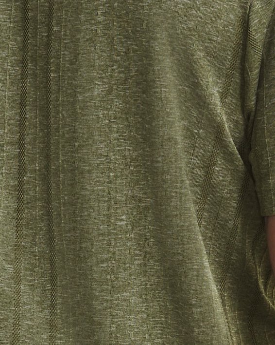 Men's UA RUSH™ Seamless Short Sleeve in Green image number 1