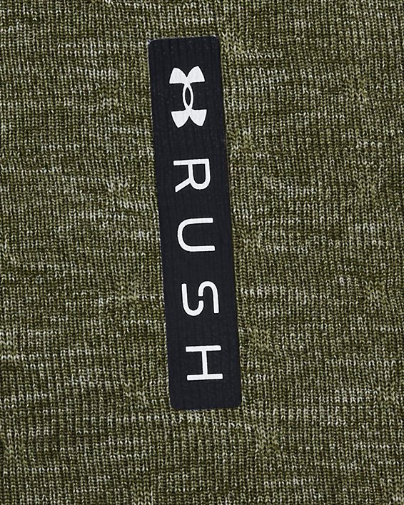Men's UA RUSH™ Seamless Short Sleeve in Green image number 3
