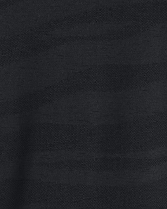 Men's UA Seamless Wave Short Sleeve in Black image number 1