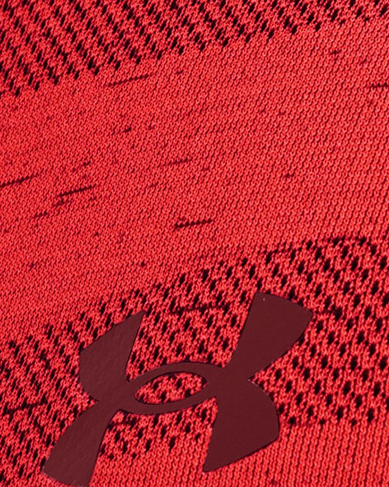 Herren UA Seamless Wave Kurzarm-Oberteil, Red, pdpMainDesktop image number 4