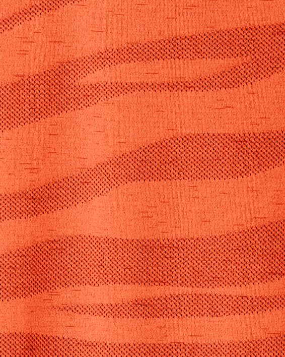 男士UA Seamless Wave短袖上衣 in Orange image number 1