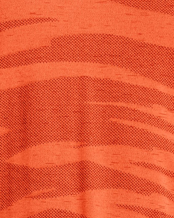 男士UA Seamless Wave短袖上衣 in Orange image number 0