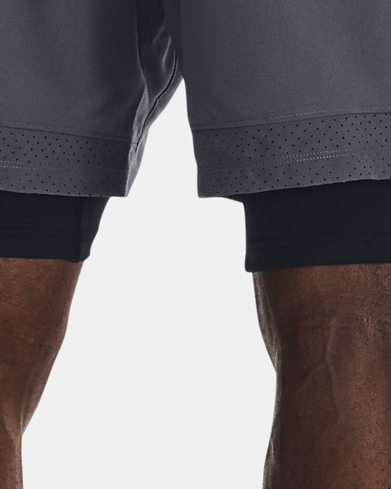 Men's UA Vanish Woven 2-in-1 Shorts in Gray image number 1