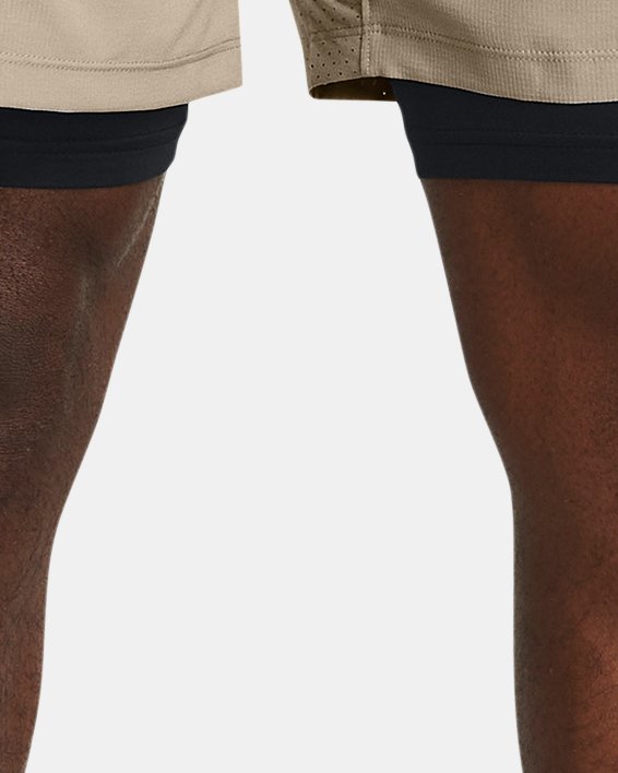 Men's UA Vanish Woven 2-in-1 Shorts, Brown, pdpMainDesktop image number 0